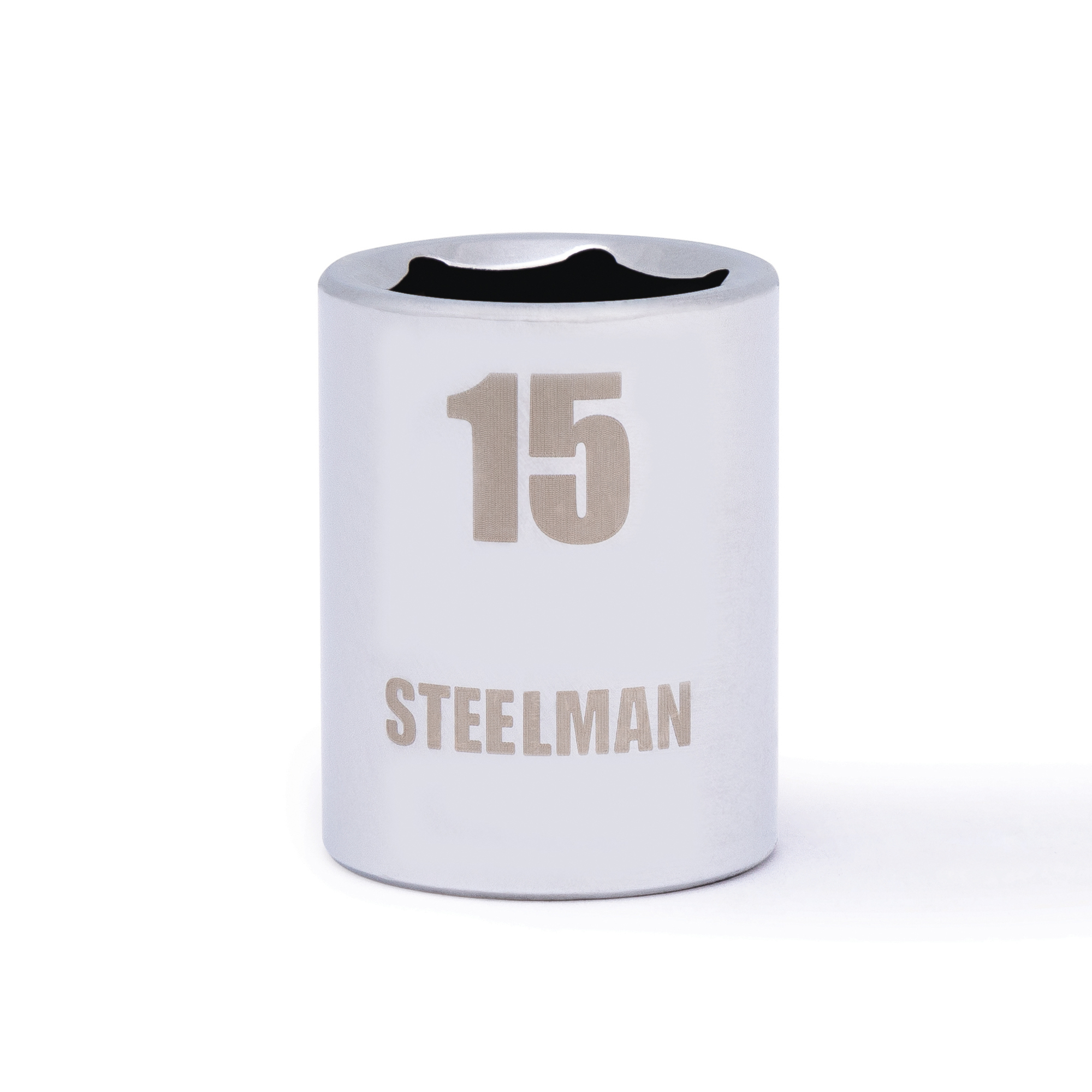 STEELMAN 3/8-Inch Drive x 15mm Shallow 6-Point Socket, Model# 78198